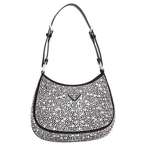 prada purse with rhinestones|Prada crystal embellished bag.